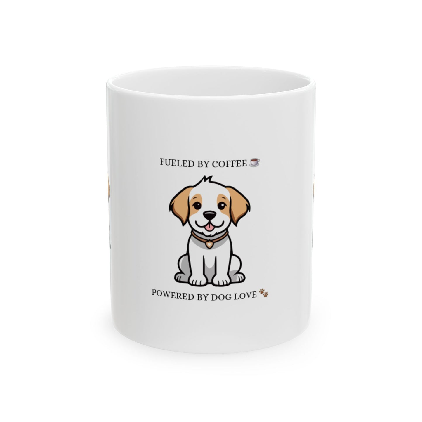 Fueled by Coffee ☕ Powered by Dog Love 🐾 – Cute Pet Lover Mug