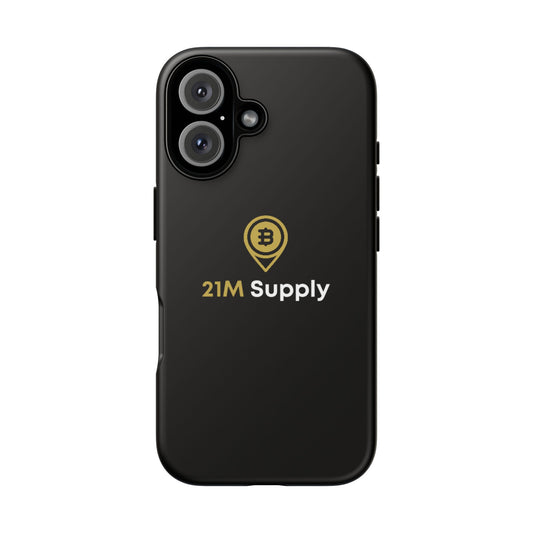 Luxury Black & Gold Bitcoin Phone Case – Limited 21M Supply Design