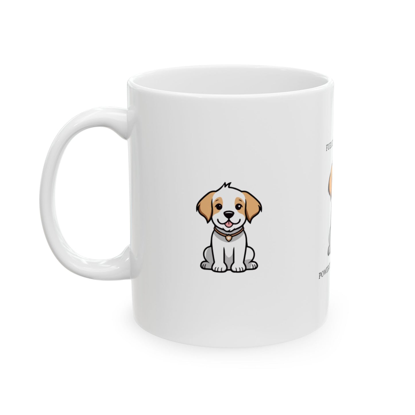 Fueled by Coffee ☕ Powered by Dog Love 🐾 – Cute Pet Lover Mug