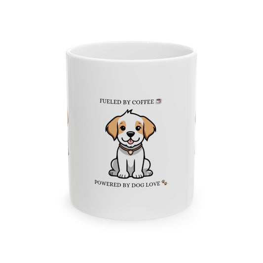 Fueled by Coffee ☕ Powered by Dog Love 🐾 – Cute Pet Lover Mug