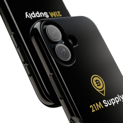 Luxury Black & Gold Bitcoin Phone Case – Limited 21M Supply Design