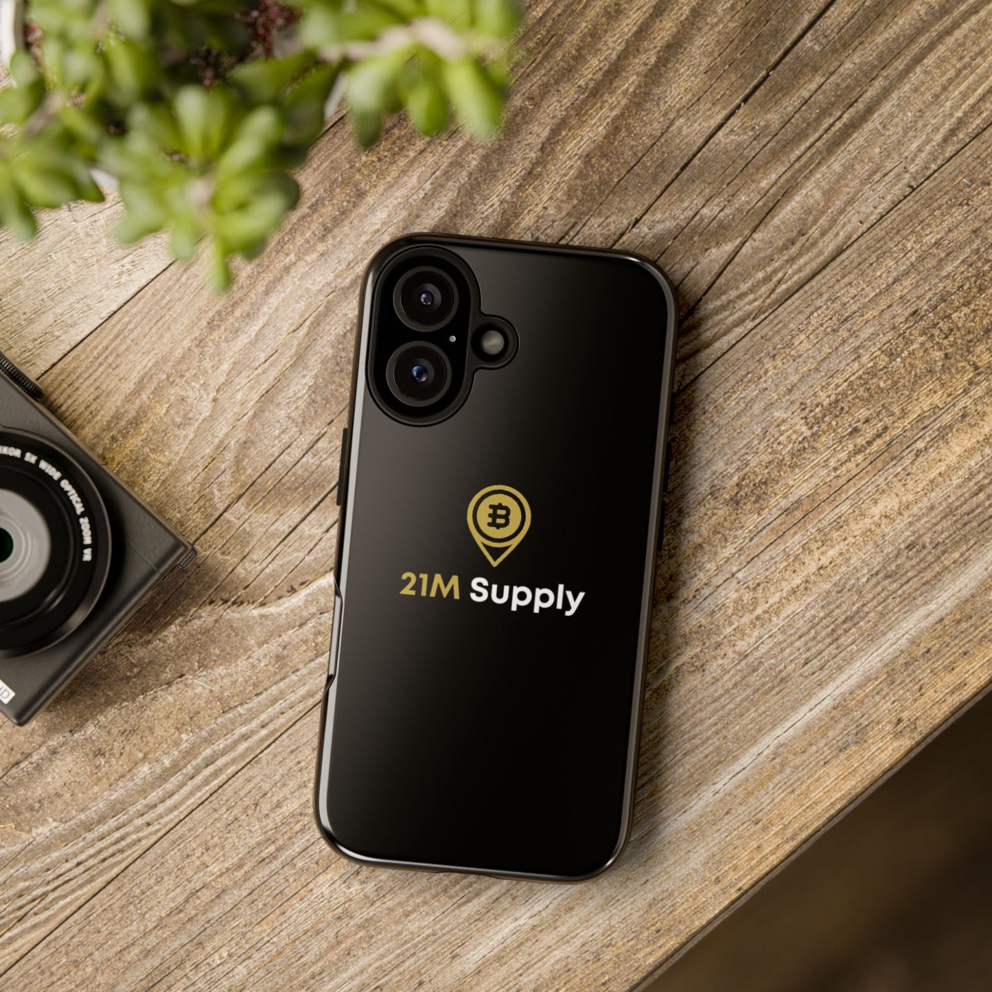 Luxury Black & Gold Bitcoin Phone Case – Limited 21M Supply Design
