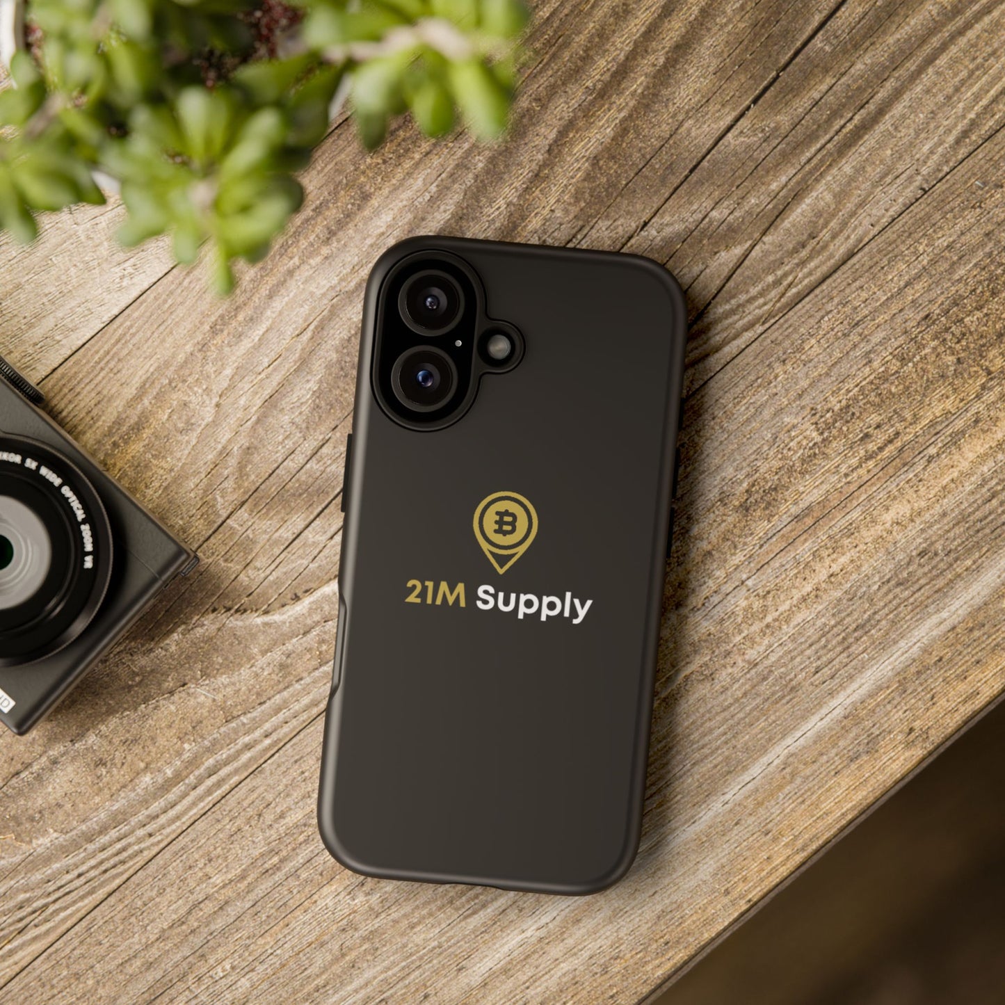 Luxury Black & Gold Bitcoin Phone Case – Limited 21M Supply Design