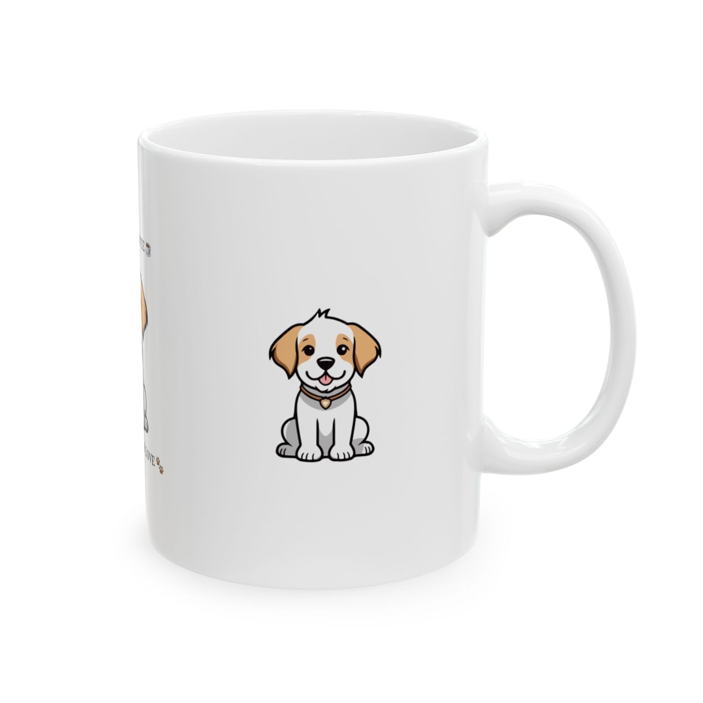 Fueled by Coffee ☕ Powered by Dog Love 🐾 – Cute Pet Lover Mug