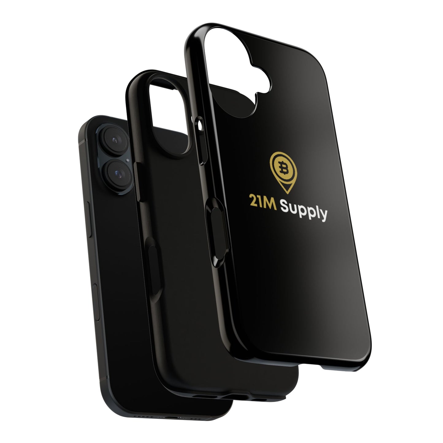 Luxury Black & Gold Bitcoin Phone Case – Limited 21M Supply Design
