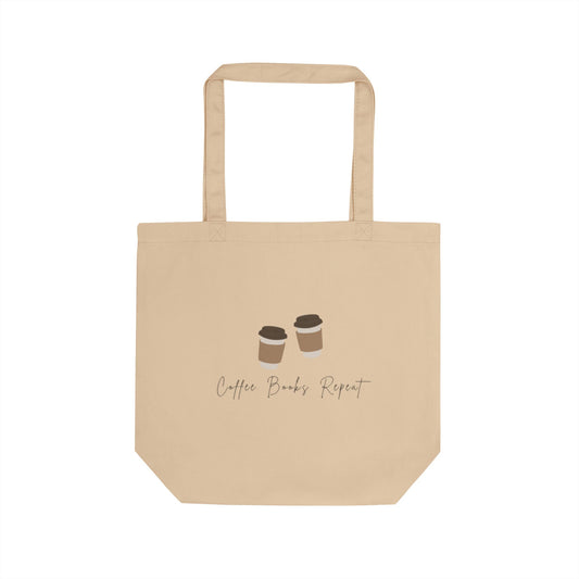 Coffee Lover’s Eco Tote Bag | Reusable Cotton Shopping Bag for Book & Café Lovers