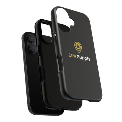 Luxury Black & Gold Bitcoin Phone Case – Limited 21M Supply Design