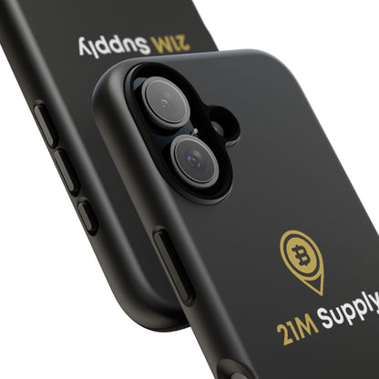 Luxury Black & Gold Bitcoin Phone Case – Limited 21M Supply Design